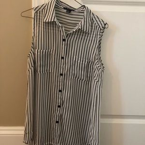 Sheer Button Down Blouse